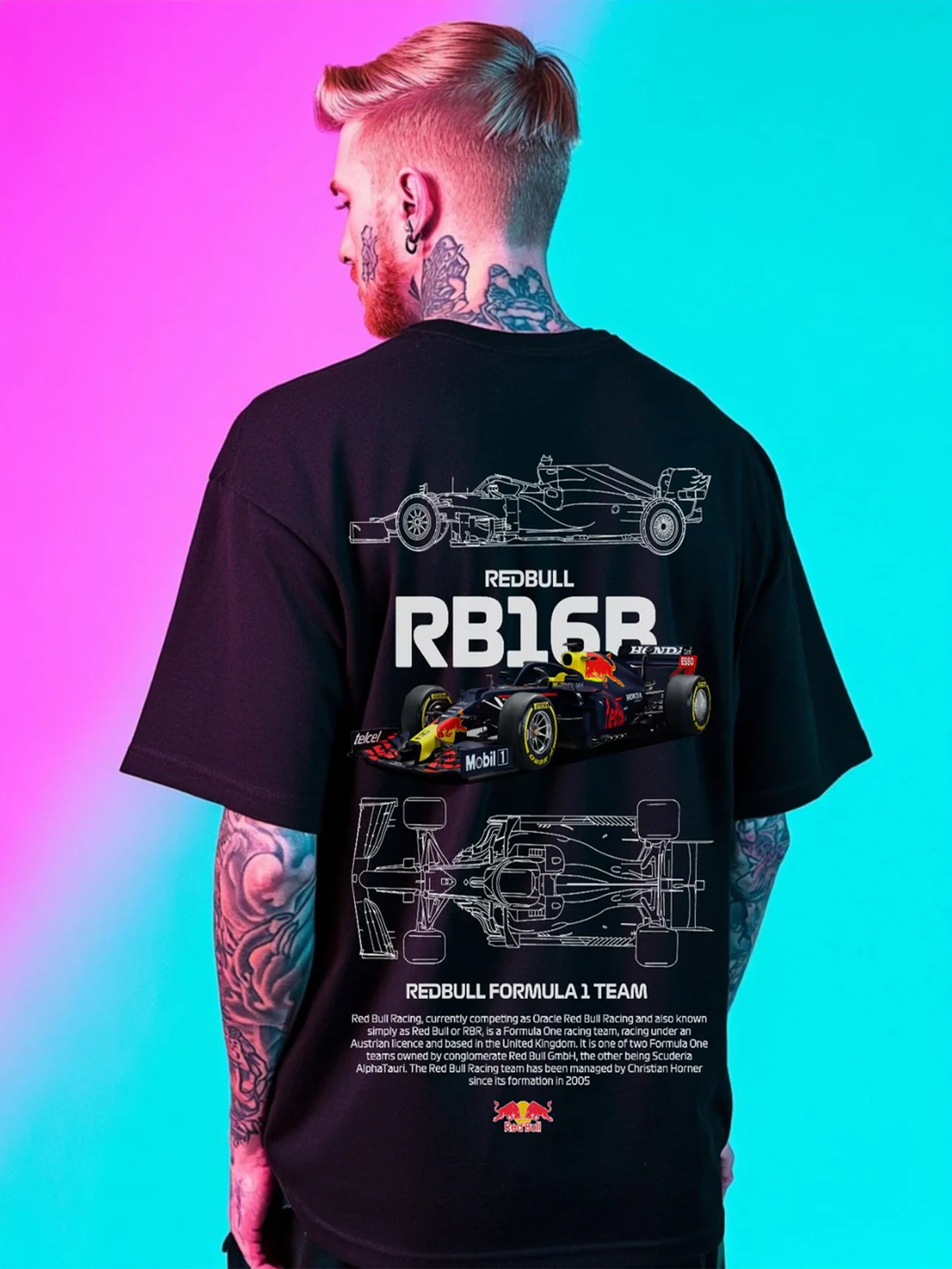 Redbull X F1 Black Oversize T-shirt