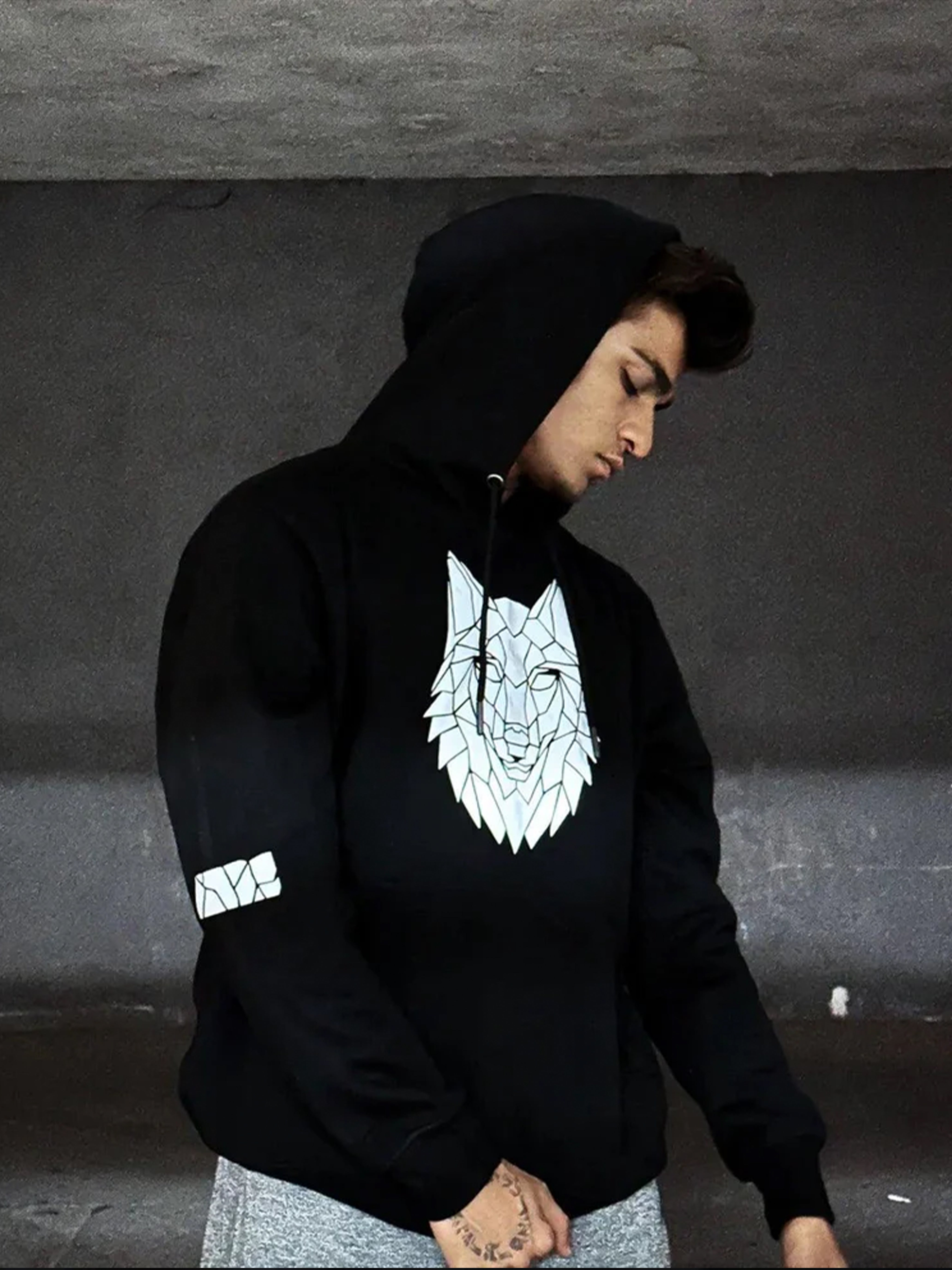 Wolf Reflective Hoodie