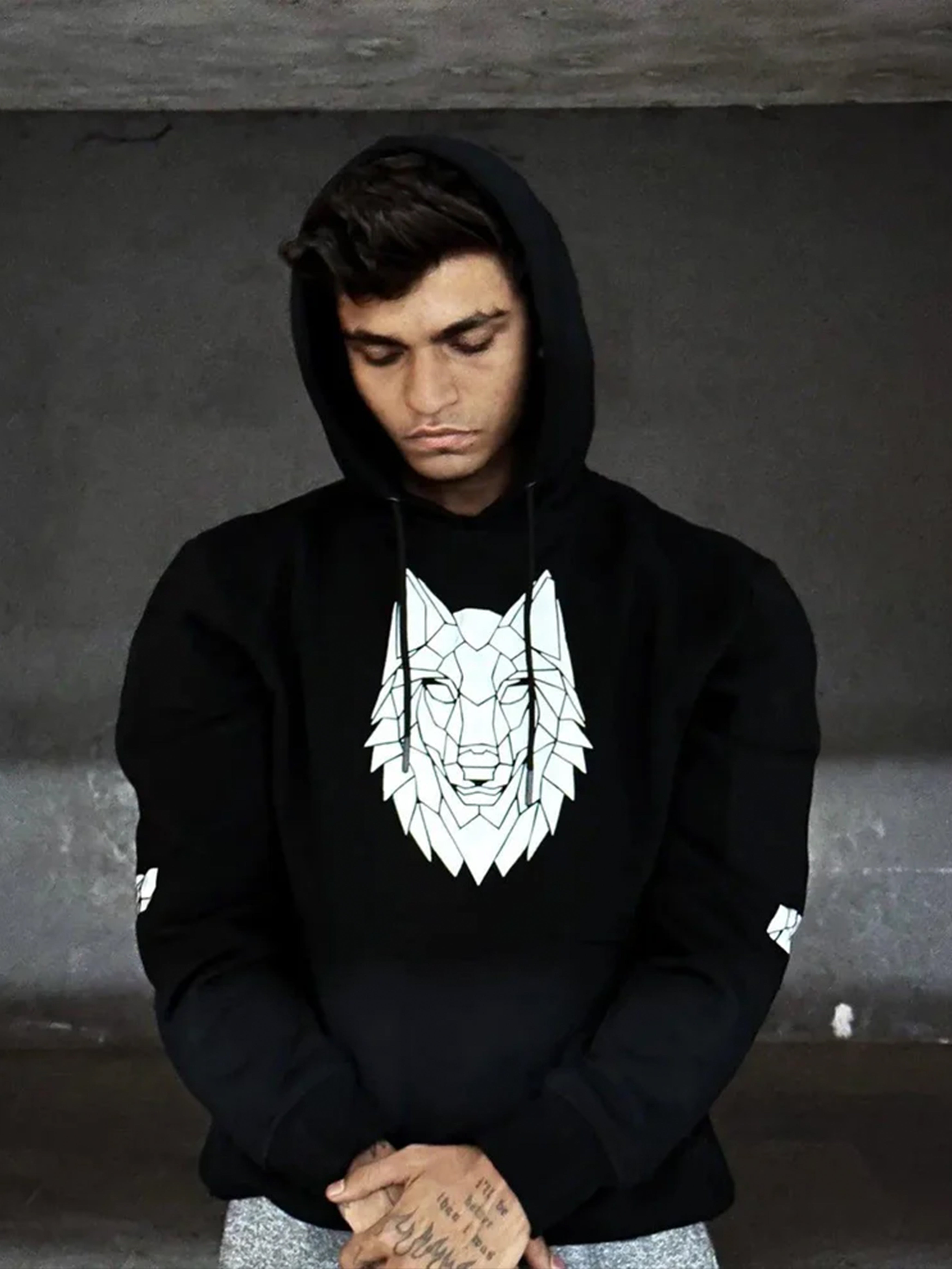 Wolf Reflective Hoodie