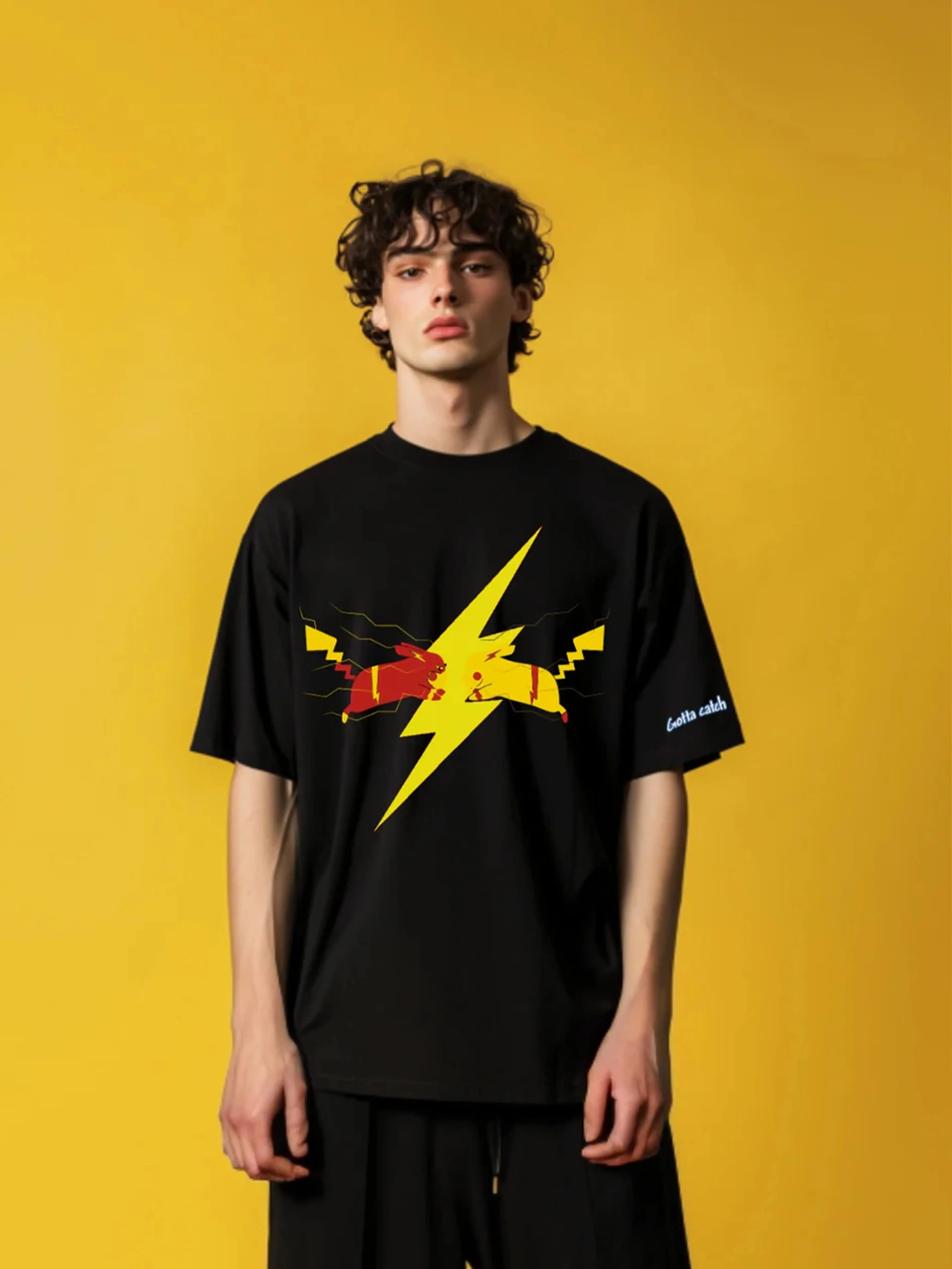 Pikachu Oversize Black T-shirt