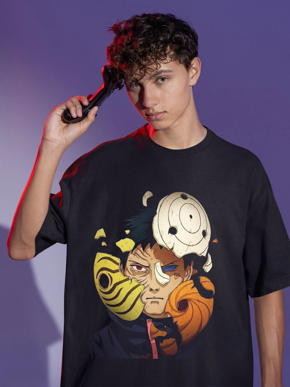 Obito X Gedo Statue OVERSIZE Reflective Tee