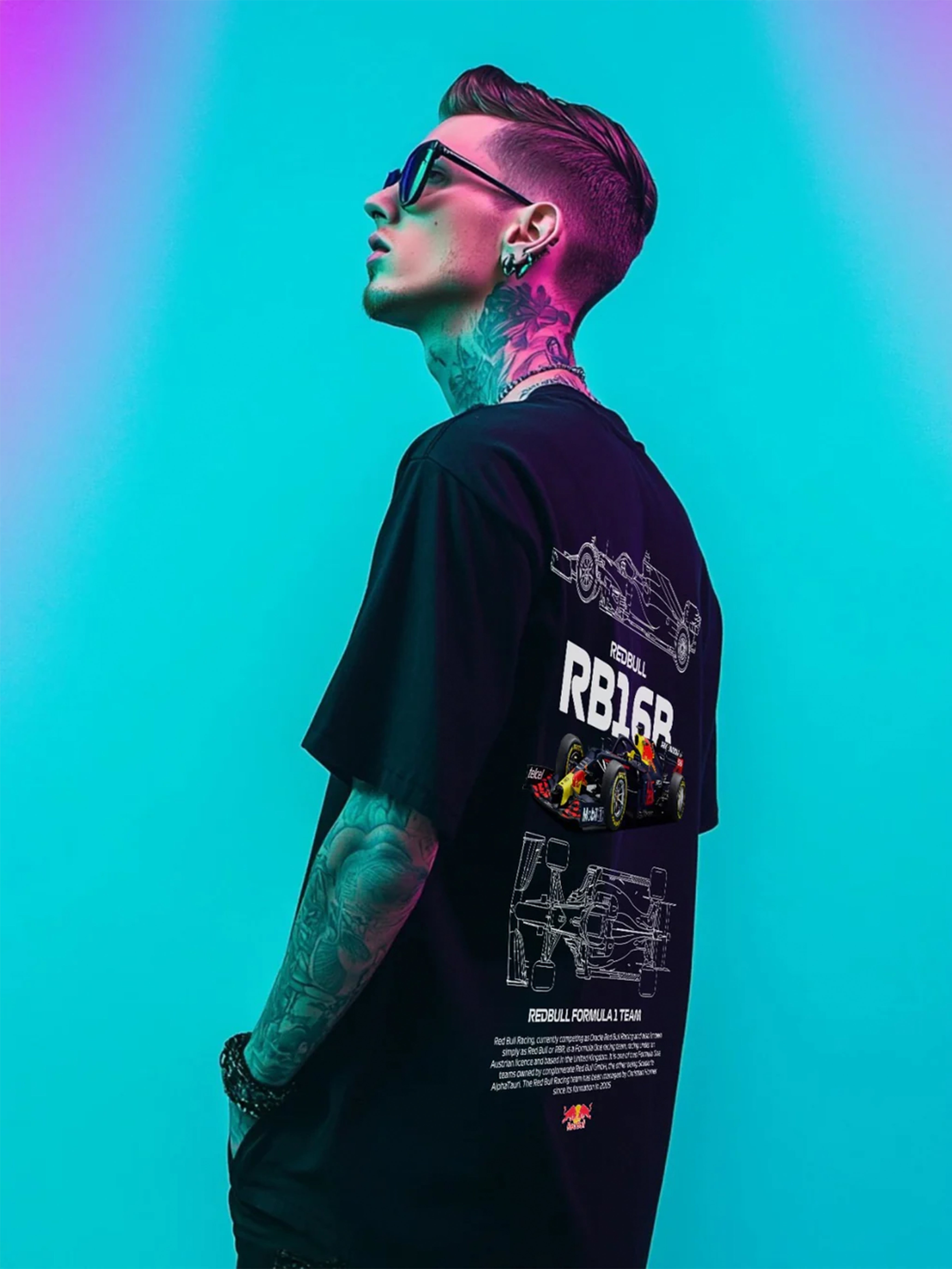 Redbull X F1 Black Oversize T-shirt