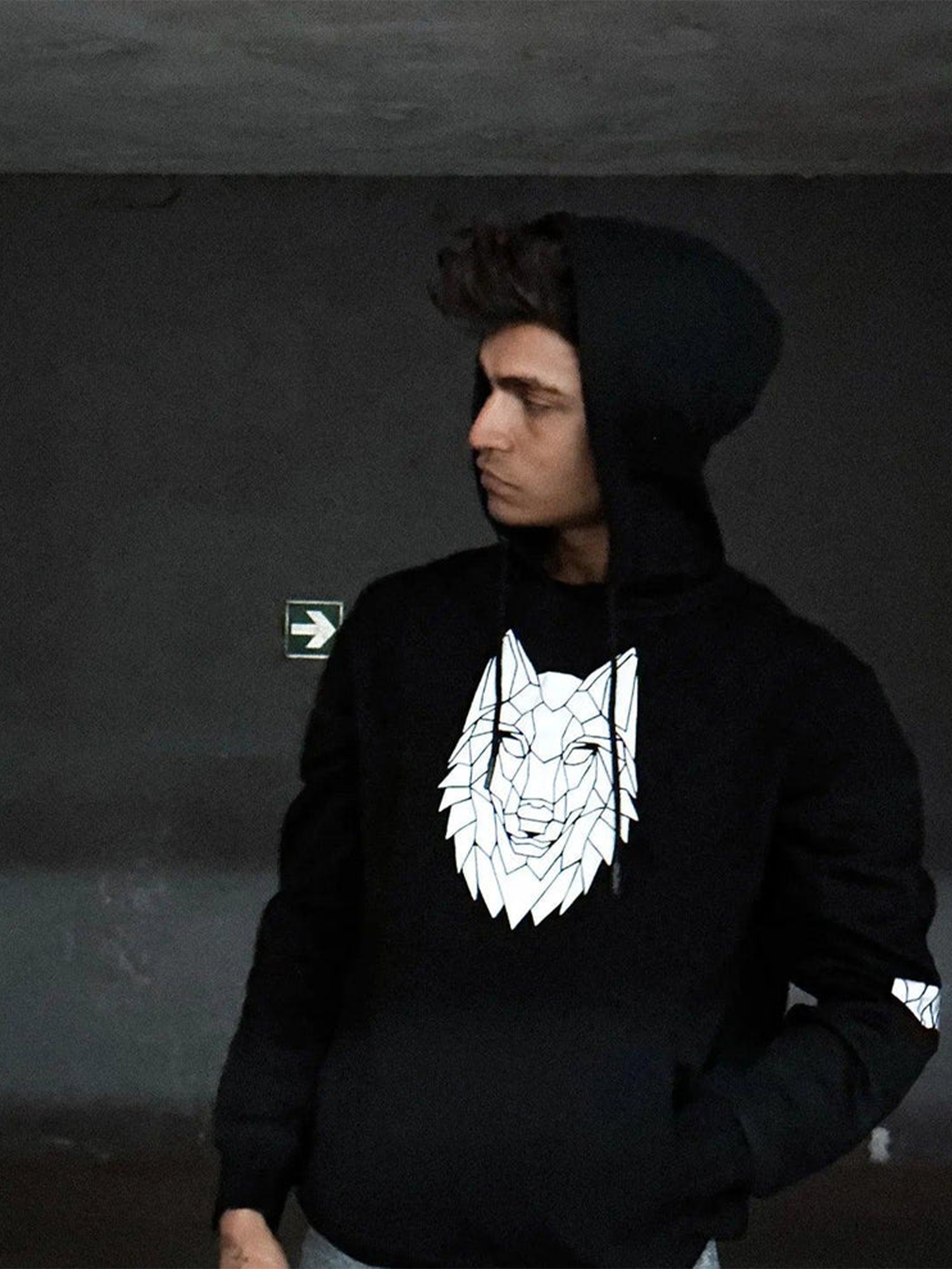 Wolf Reflective Hoodie