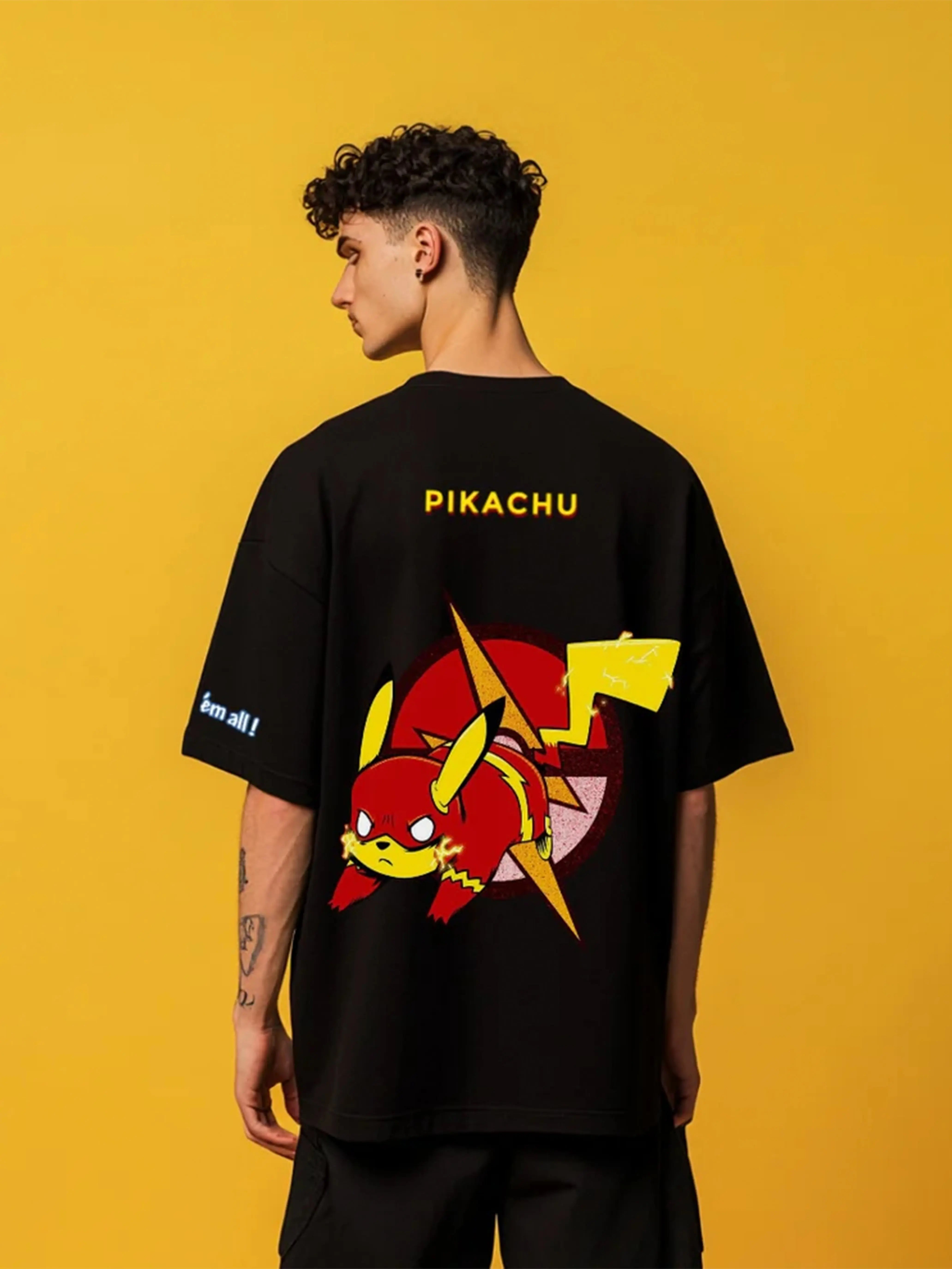 Pikachu Oversize Black T-shirt