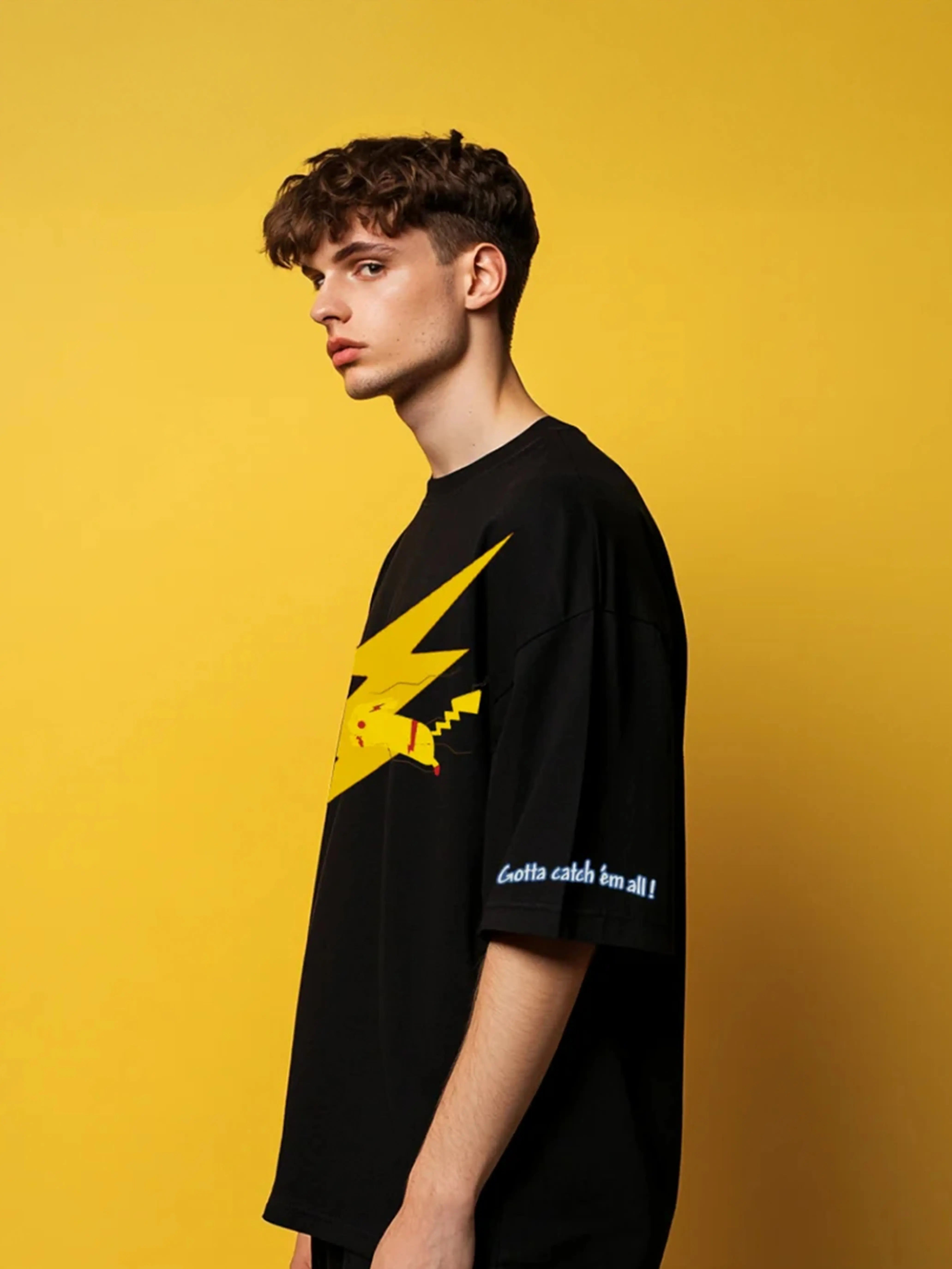 Pikachu Oversize Black T-shirt